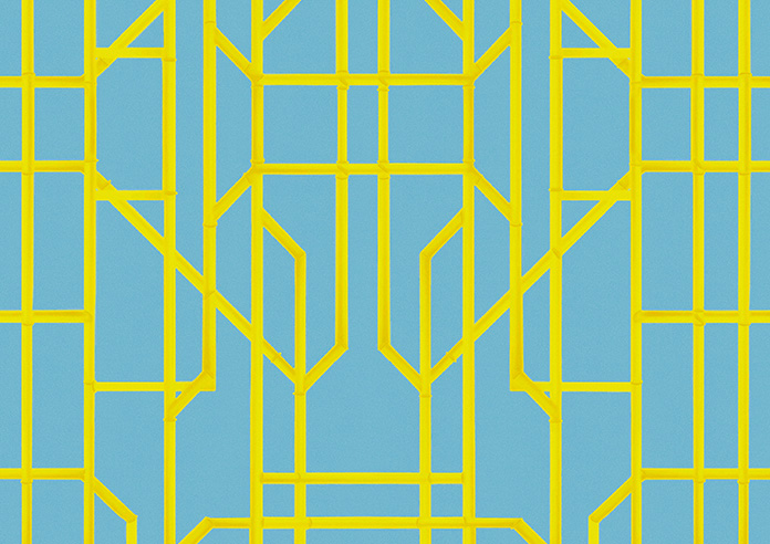 Bamboo Candy, Yellow Blue - Twist&Fit Roman Blind - Image 7